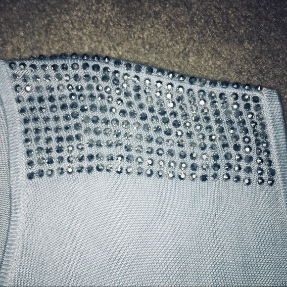 Express Light Blue Knit T Shirt - Picture 4 of 6